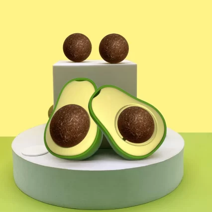 Juguete de catnip aguacate y bola para gato