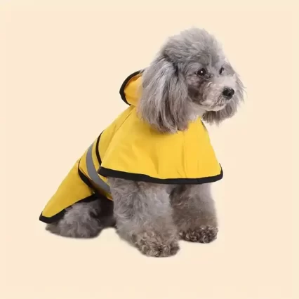 Impermeable para mascotas con diseño reflejante